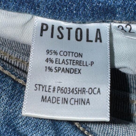 Pistola Audrey Mid Rise Skinny Jeans Women's Size 32 Blue Oceancide Distressed - Picture 6 of 6